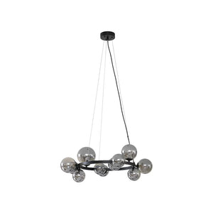 B-Ware Lucande Hängeleuchte Naelen schwarz/grau 64,3 cm Glas Hängelampe Lampe Leuchte