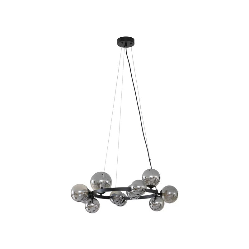 Lucande Hängeleuchte Naelen schwarz/grau 64,3 cm Glas Hängelampe Lampe Leuchte - 4251911778663