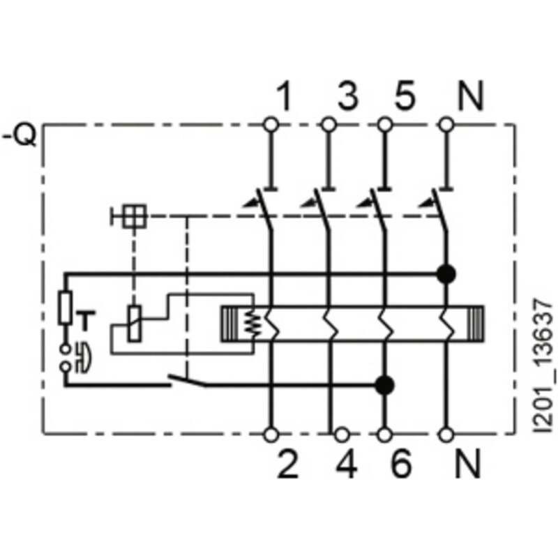 Siemens FI-Schutzschalter Fehlerstromschutzschalter SENTRON 5SV3 25A 30mA 4 Pol - 4001869484457