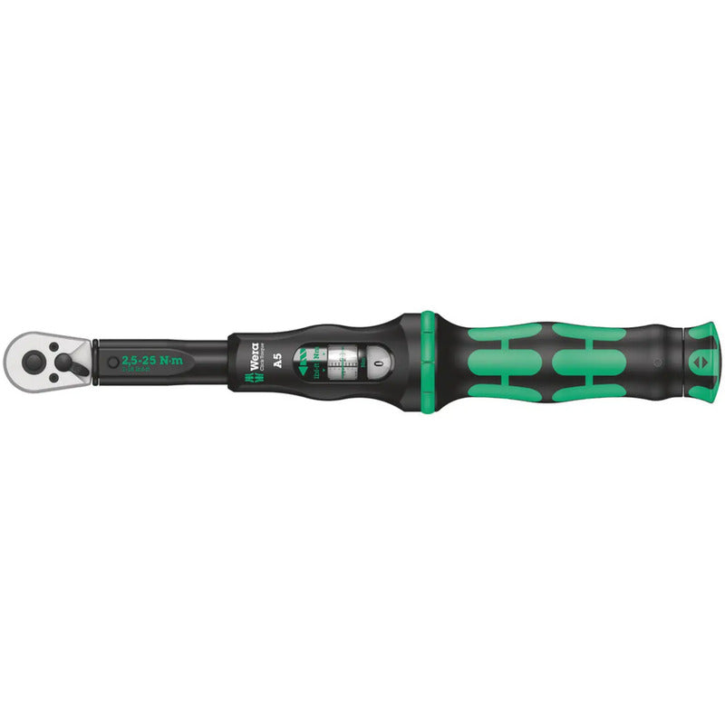 Wera Drehmomentschlüssel Click-Torque A 5 1/4" 2.5-25Nm mit Umschaltknarre 290mm - 4013288193179