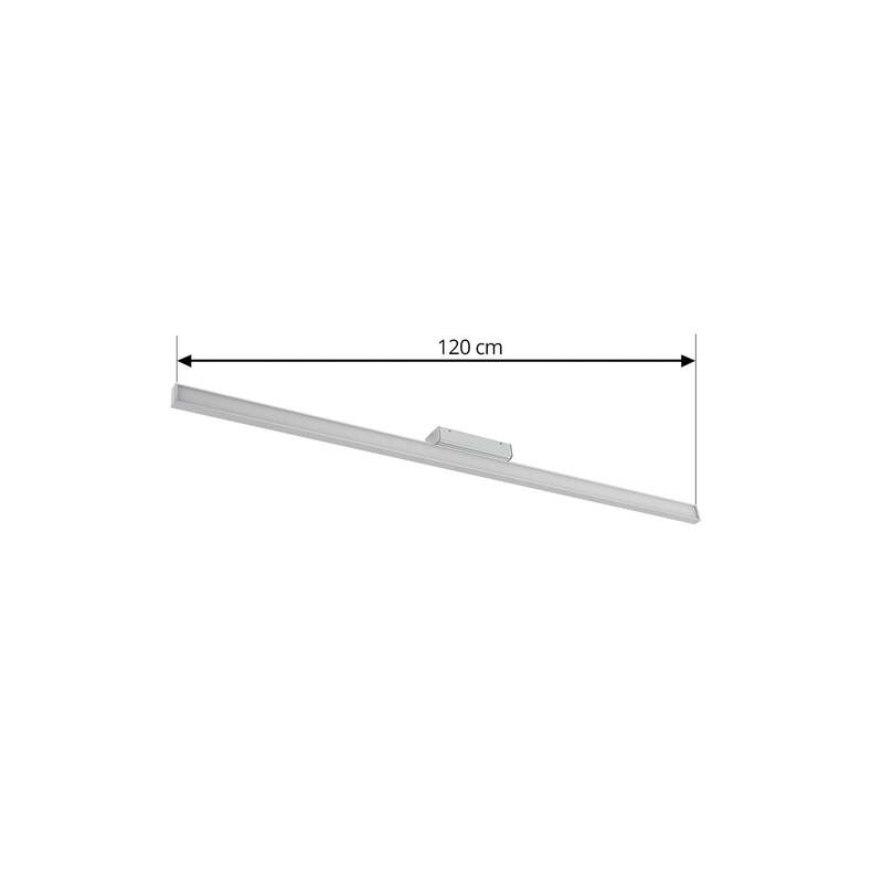 Lindby LED-Badleuchte Spiegellicht Alenia Aluminium 120cm IP44 grau - 4251911795882