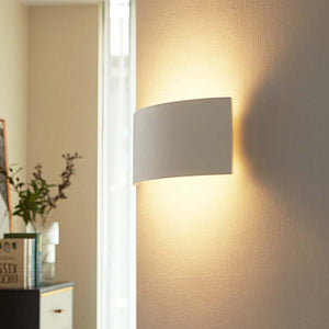 B-Ware Lindby Wandleuchte Naike LED Wandlampe Gips dimmbar weiß 35x15cm IP20 2-flammig