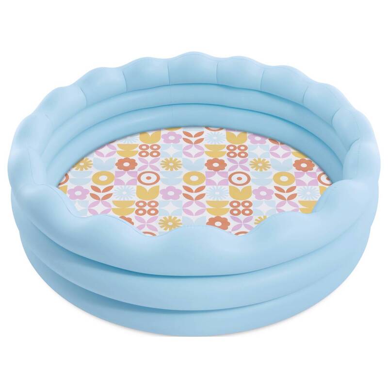 Intex Kinderplanschbecken Wavy Edge Pool hellblau 575l für Kinder ab 3 Jahren - 6941057430461