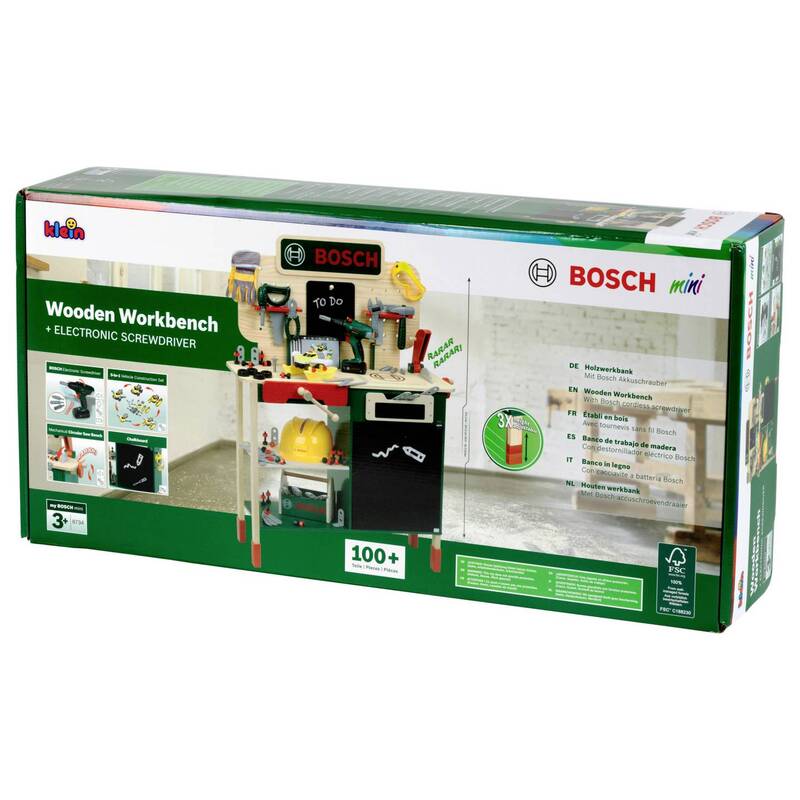 Theo Klein Werkbank Spieltisch Bosch Holzwerkbank Zubehör Werkstatt Spielzeug - 4009847087348