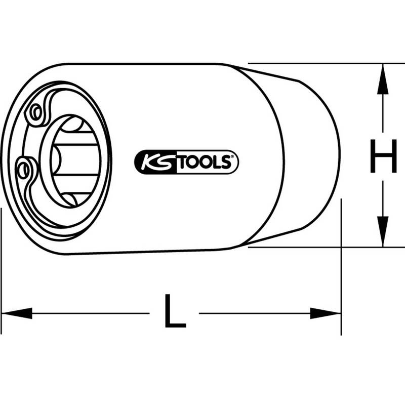 KS Tools Stockschraubendreher Spezialstahl 35cm 1/2" Vierkantaufnahme Werkzeug - 4042146161630