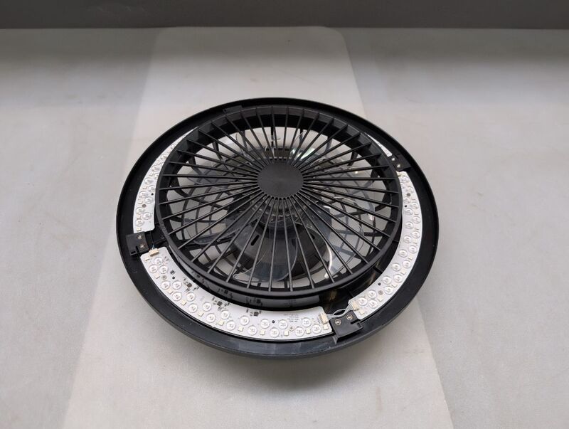 Brilliant Salerno LED Deckenleuchte 49cm mit Ventilator dimmbar Schwarz - 4004353435881