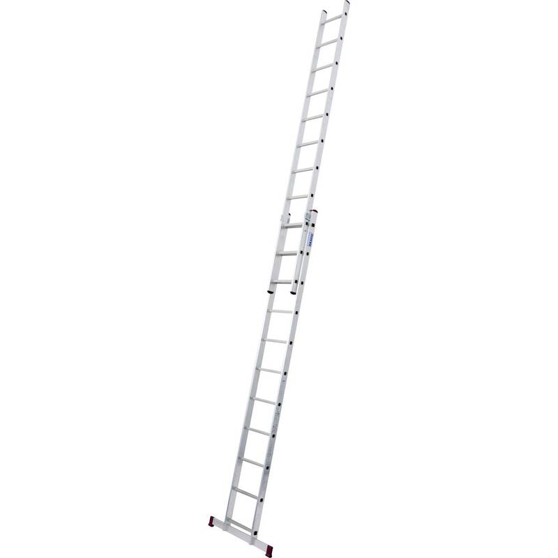 Krause Schiebeleiter Aluminium 4,85m Arbeitshöhe 16 Sprossen 150kg Traglast - 4009199032089