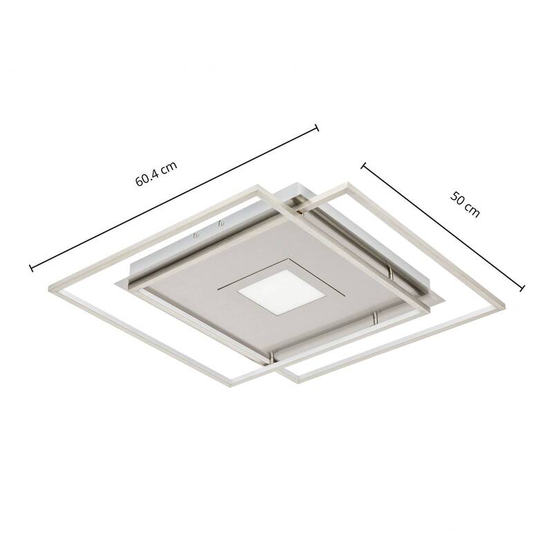 Lucande Jirya LED-Deckenlampe Deckenleuchte Deckenlicht Leuchte Lampe CCT silber - 4251911723335