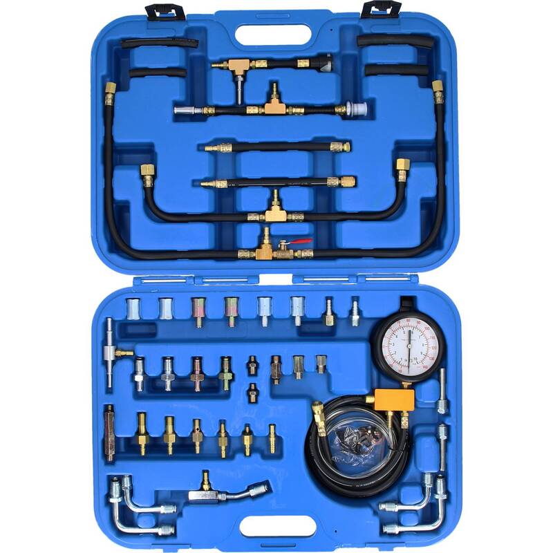Brilliant Tools Prüfgerät Einspritzsystem Benzindruckset 0 - 10 bar 44 teilig - 4042146779569