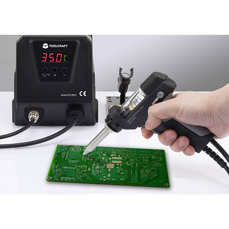 Toolcraft Entlötstation ZD-8925 digital 90W 160 - 480°C Entlötsaugpumpe Löten - 4053199518142