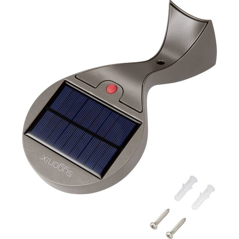 Sygonix Solar-Außenwandleuchte mit Bewegungsmelder LED Gartenleuchte grau 10W - 4064161160009