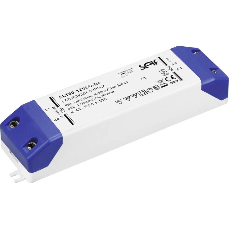 Self Electronics SLT30-48VLG-ES LED-Treiber Konstantspannung 30W Lampen 2 STÜCK - 4021087052894