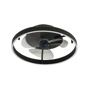 C-Ware Deckenventilator Ventilator Lindby LED Momitu schwarz Aluminium PVC Eisen dimmba