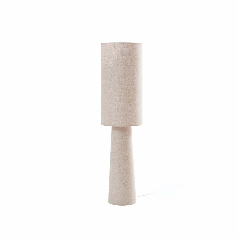 Lindby Stehleuchte Standlampe Elfie Leuchte Leinen Beige skandinavisches Design - 4255830906473