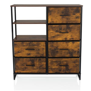 B-Ware hjh LIVING RAGALA - Kommode Sideboard Schubladenkommode Möbel Räuchereiche