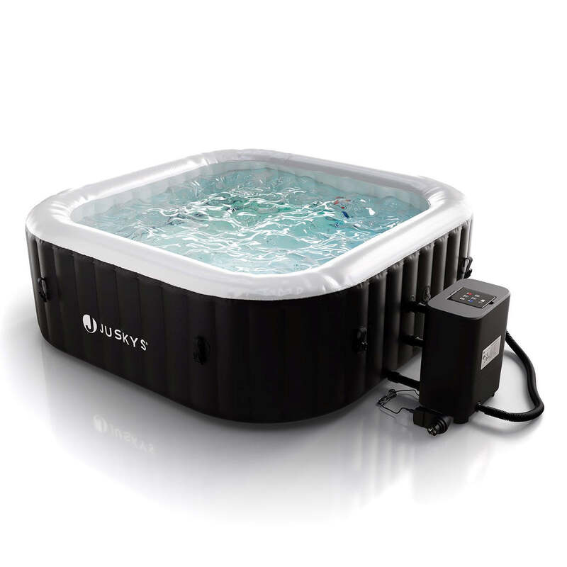 Whirlpool aufblasbar SpaLuxe für 4-6 Personen Garten Terrasse schwarz weiß 910l - 4262437187648
