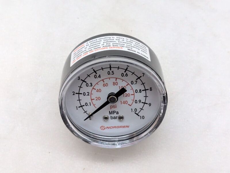 IMI NORGREN Manometer Druckluft 0 bis 10 bar Außengewinde R1/8 Ø50mm 1 St. - 4016138192728