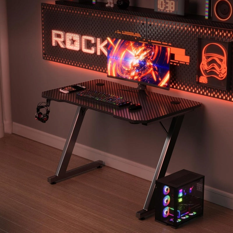 Ergonomischer Schreibtisch für Spiele 80x52cm PC Tisch Arbeitstisch Home Office - 4061234567897