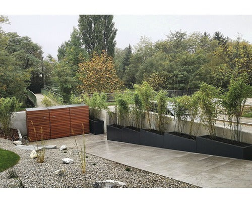 Palatino Pflanzkübel Pflanzgefäß Lotte 240l wetterfest anthrazit 120x40cm - 4260445861420