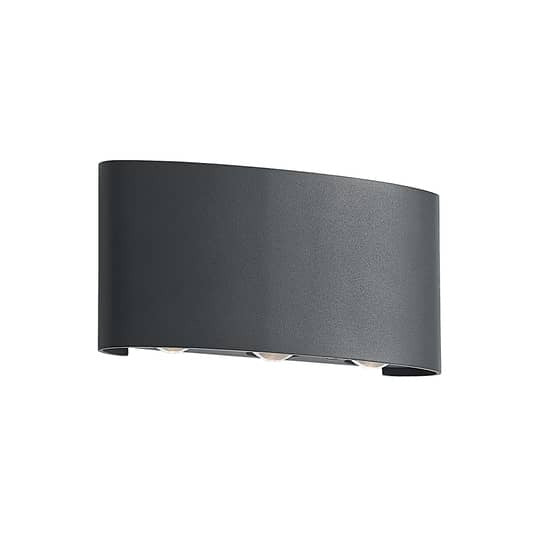 ELC Außenwandleuchte Wandlampe LED anthrazit Emirana Aluminiumdruckguss Glas - 4251096590975