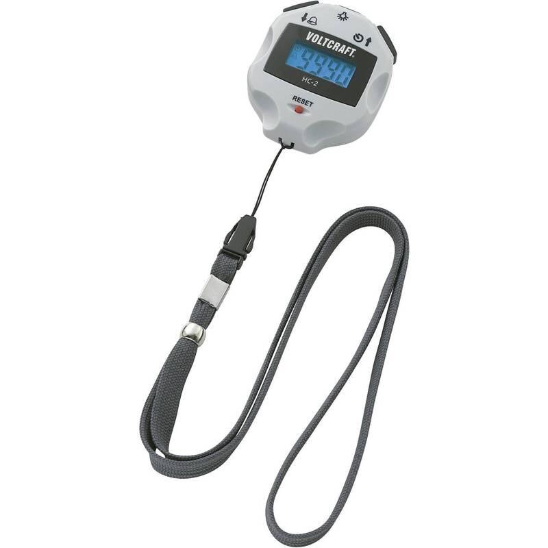 VOLTCRAFT HC-2 Digitaler Handzähler 0-9999 LCD Anzeige grau mit Umhängeband - 4016138629460