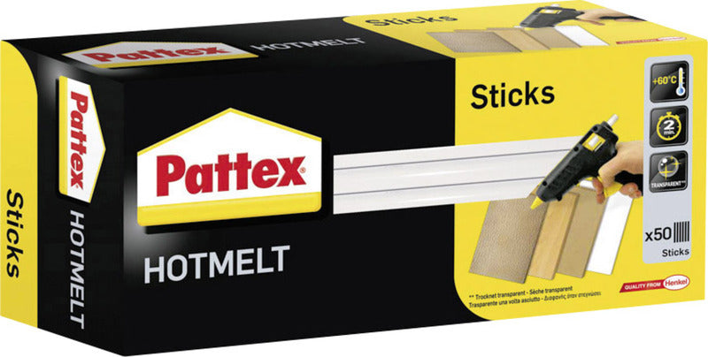 Pattex PTK1 Heißklebesticks 11x200mm Transparent 1000g Silikonfrei - 4015000075992