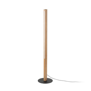 B-Ware TK Lighting Stehleuchte Standlampe LED Holz Lampe schwarz Metall Touchdimmer Kie