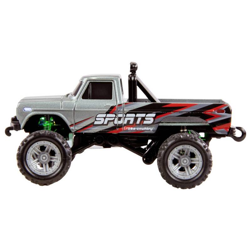 Amewi RC Modellauto Elektro Monstertruck Grau Brushed 1:64 2WD inkl. Akku - 4262500341168