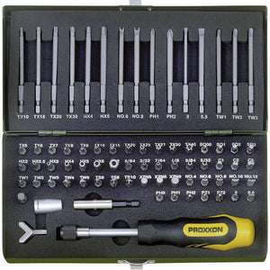 B-Ware 75TLG PROXXON Schraubendreher-Bit-Set mit Magnethalter und Stahlkasten