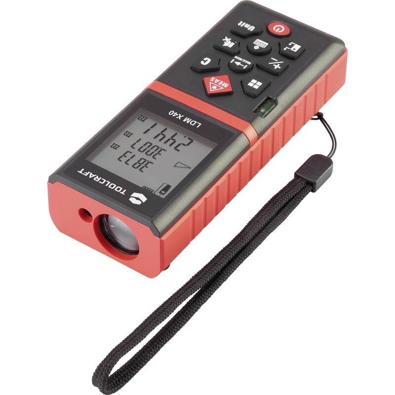 Toolcraft Laser-Entfernungsmesser LDM X40 40m Messgerät Nivelliergerät präzise - 4053199516308