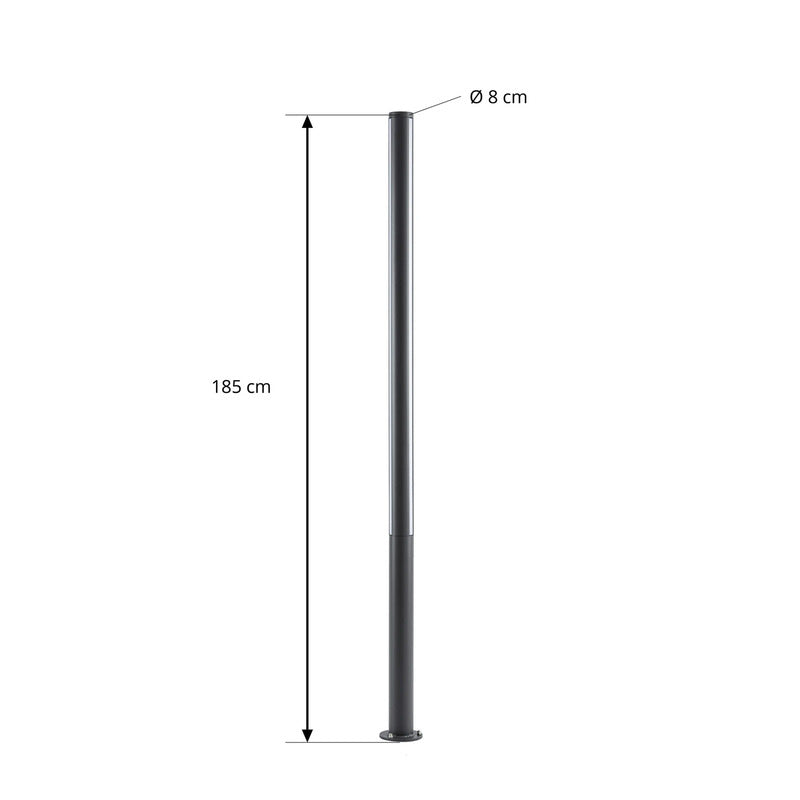 Lynel Außenleuchte Gartenleuchte LED anthrazit 200cm Aluminium IP54 wetterfest - 4255830906923