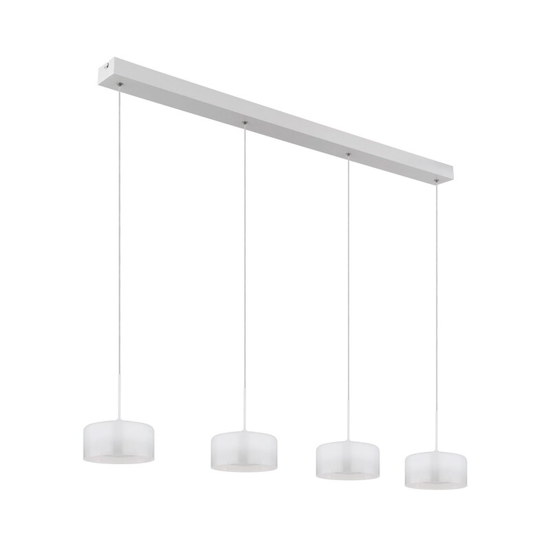 Globo LED Hängeleuchte Belinda Pendelleuchte Glas Länge 105 cm weiß 4 flammig - 9007371533299