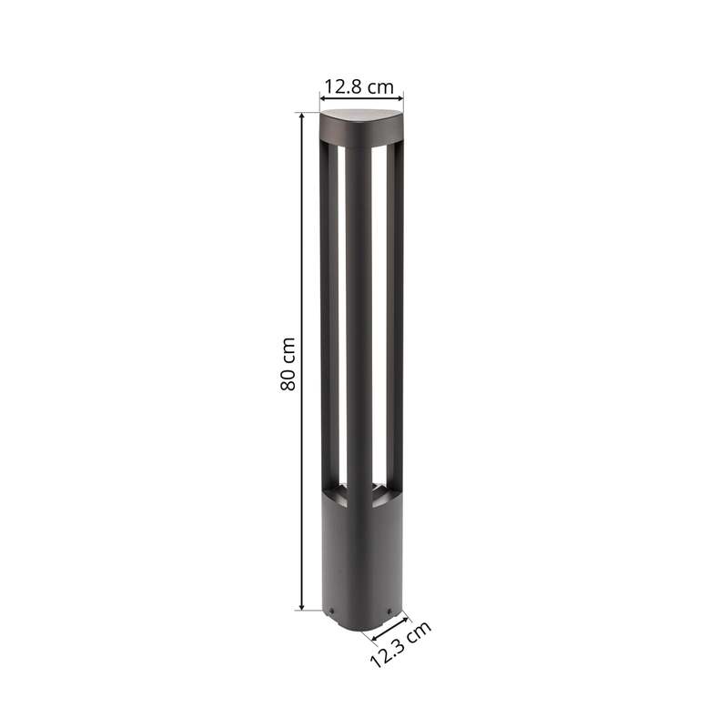 Lucande Wegeleuchte Gartenleuchte Pirron LED anthrazit 80cm IP54 Leuchte - 6291105701808