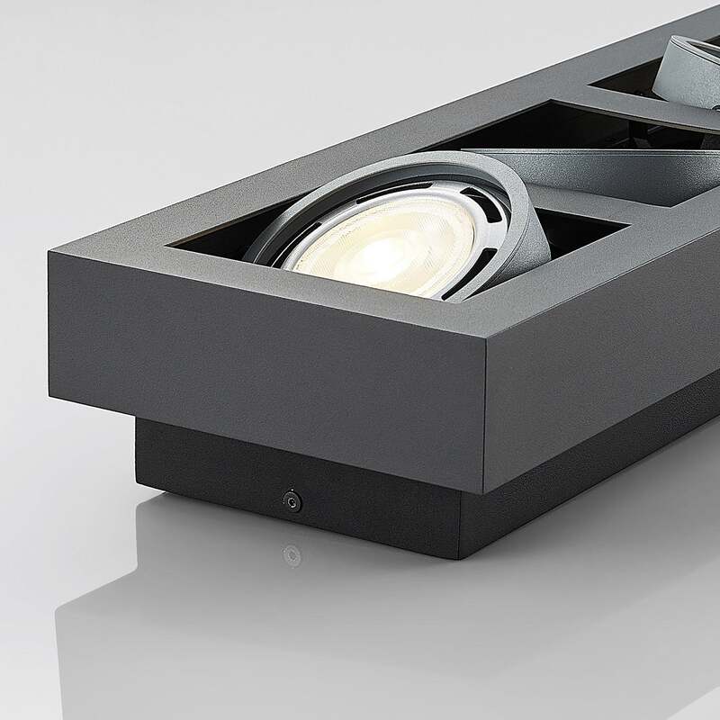 Arcchio Deckenstrahler Ronka 4-flammig LED dimmbar dunkelgrau Aluminium 65cm - 4251096559736