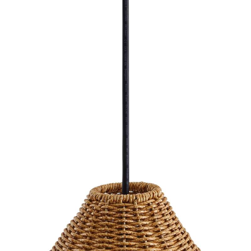 Lucande Außenlampe Gartenleuchte Taniola LED Hängelampe dimmbar beige Rattan - 4251911798722