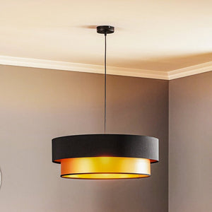 B-Ware Euluna Hängeleuchte Dorina Deckenlampe Pendelleuchte E27 Schwarz Gold ø 60cm596