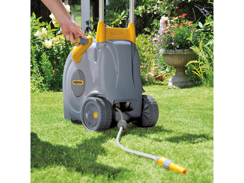 Hozelock Gartenschlauchwagen Fast Cart 40m Schlauch große Räder Ziehgriff 500W - 5010646039987