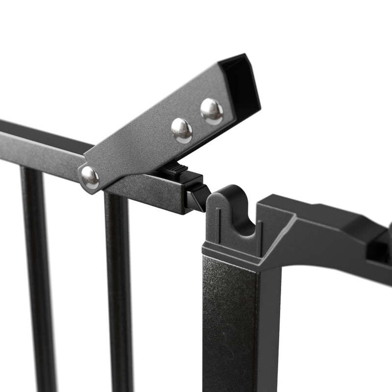 Kamin- / Ofenschutzgitter 300 cm Sicherheitsgitter mit Tür schwarz Metall - 4260304766903