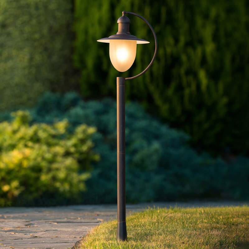 Lucide Wegeleuchte Gartenleuchte Aruba LED Pollerleuchte dimmbar rostbraun 111cm - 5411212113566