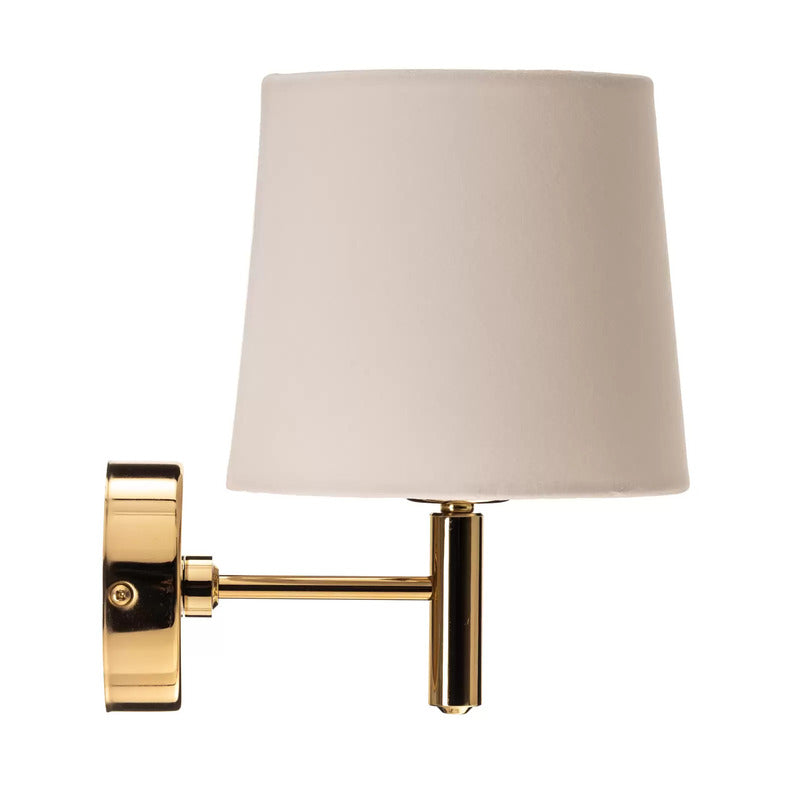 Euluna Wandleuchte Polo Wandlampe Leuchte Lampe Plus Textilschirm messing creme - 5902553231052