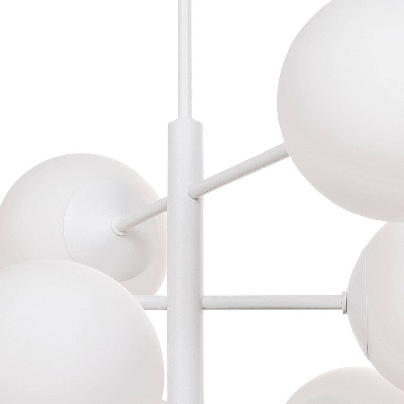 Domiluce Aurora Pendant Light, White, Ø 60 Cm, 6-bulb, Glass, E14 - 5905563004142