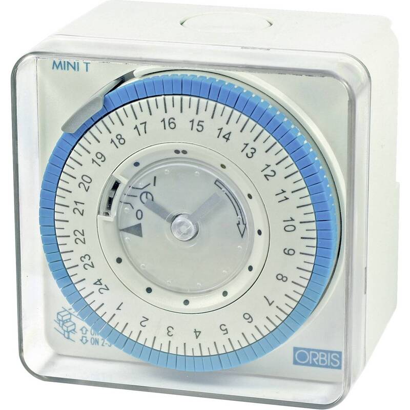 ORBIS Zeitschalttechnik Aufputz-Zeitschaltuhr MINI T-QRD 230V analog 100h - 8426709100988