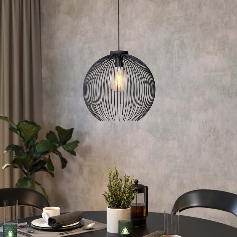 Eglo Hängeleuchte Pendelleuchte VENEZUELA LED dimmbar schwarz Ø40cm Metall E27 - 9008606282258