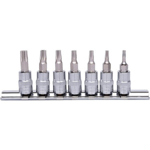 B-Ware KS Tools Stecknuss-Set 1/4" (6,3 mm) Chrom-Vanadium TORX inkl. Clipleiste 7 -tlg