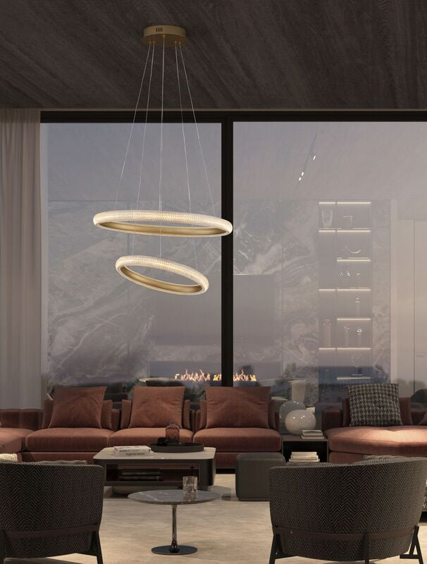 Nova Luce Pendelleuchte Hängeleuchte LED MEDORA Messing Warmweiß dimmbar 59 cm - 5212017433435