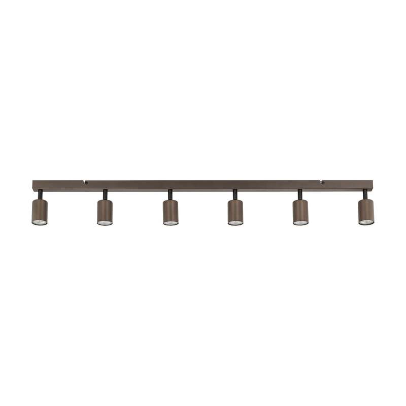 Deckenspot Top justierbar braun sechsflammig linear Deckenlampe Lampe Leuchte - 5901780561833