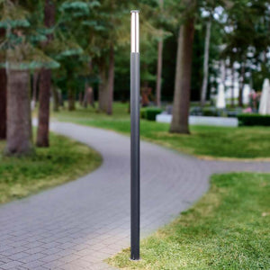 B-Ware Lucande Außenleuchte Gartenleuchte Sidny LED Pollerleuchte anthrazit 220cm IP54