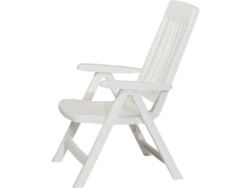 Sieger Klappsessel Palma Gartenstuhl Relaxsessel 4-fach verstellbar weiß - 4003348988142
