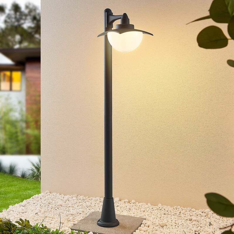 Lindby Wegeleuchte Gartenleuchte Elinda LED dimmbar dunkelgrau 110cm IP44 - 4251911704013
