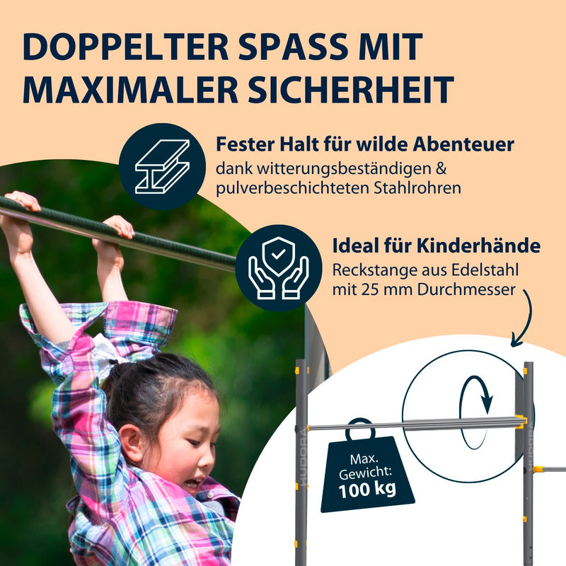 HUDORA Fabian Pro Doppel-Turnreck Reckstangen Turnstangen - 4005998858400